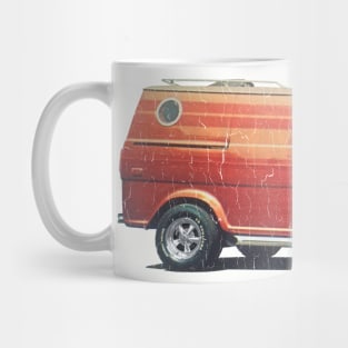 1970s Custom Van (vintage distressed look) Mug